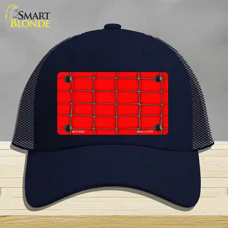 Web Red Novelty License Plate Hat Mesh / Navy