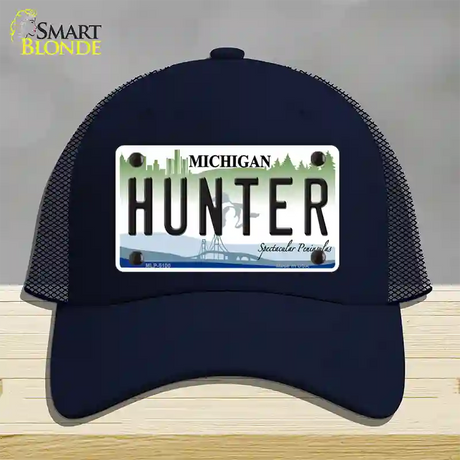 Hunter Michigan State Novelty License Plate Hat Mesh / Navy