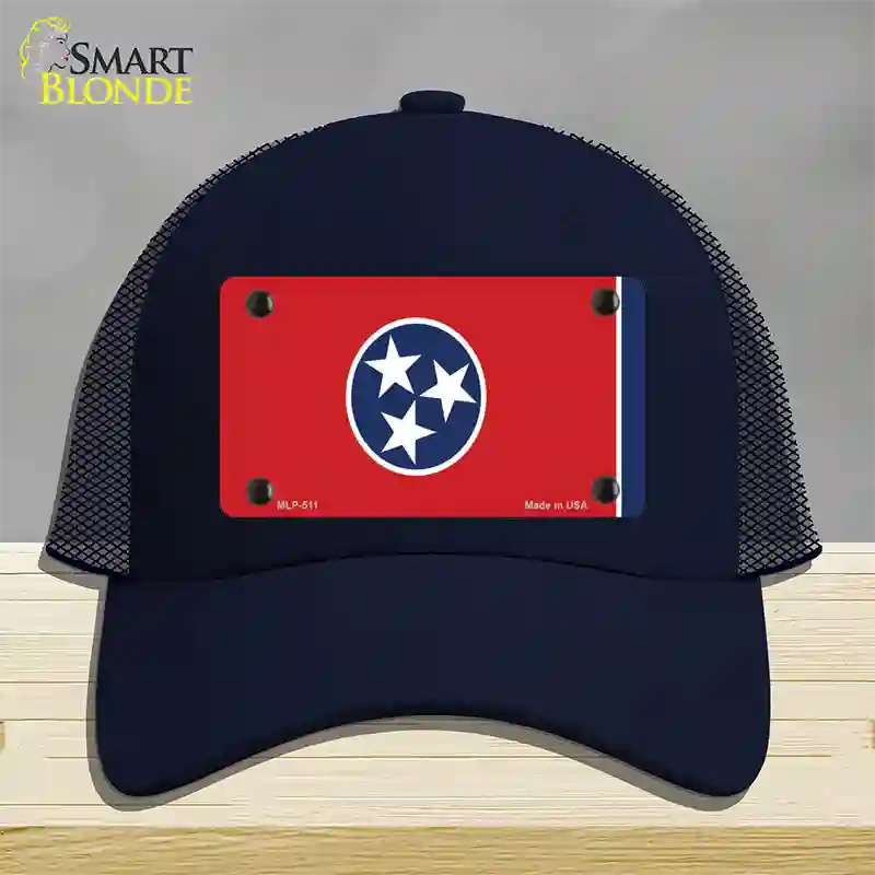 Tennessee State Flag Novelty License Plate Hat Mesh / Navy