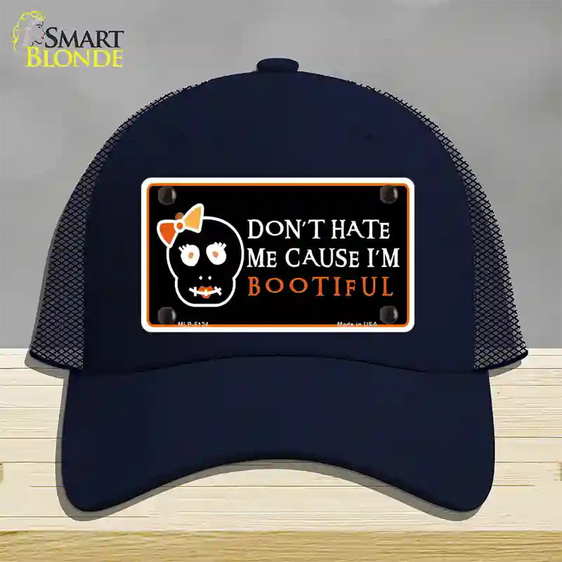 Cause Im Bootiful Novelty License Plate Hat Mesh / Navy