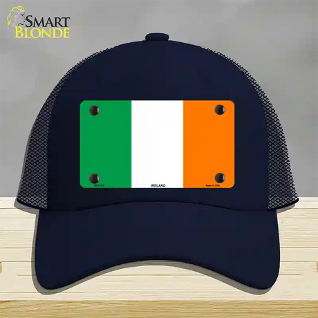 Ireland Flag Novelty License Plate Hat Mesh / Navy