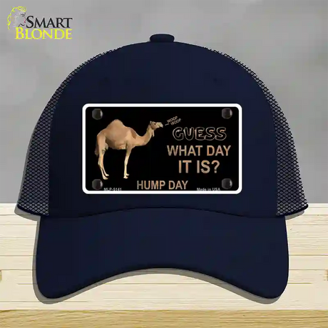 It Is Hump Day Novelty License Plate Hat Mesh / Navy