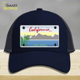 California Lake Tahoe State Blank Novelty License Plate Hat Mesh / Navy