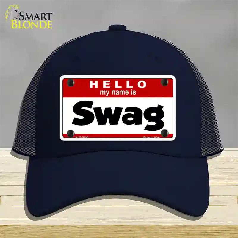 Swag Novelty License Plate Hat Mesh / Navy