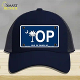 IOP Isle of Palms Blue Novelty License Plate Hat Mesh / Navy