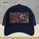 Real Women Fish Novelty License Plate Hat Mesh / Navy