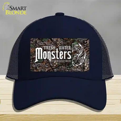 Fresh Water Monsters Novelty License Plate Hat Mesh / Navy