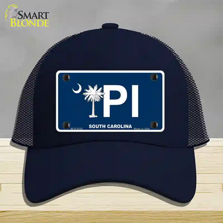 PI South Carolina Novelty License Plate Hat Mesh / Navy