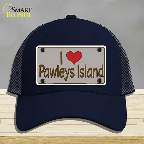 Love Pawleys Island Novelty License Plate Hat Mesh / Navy