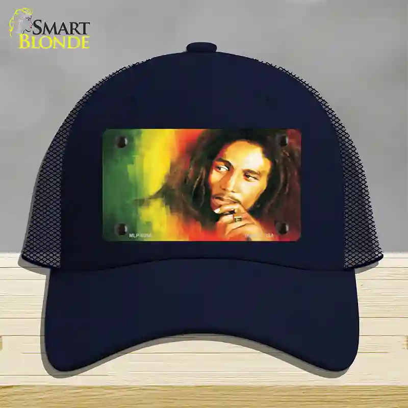 Bob Marley Novelty License Plate Hat Mesh / Navy