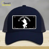 In Loving Memory Squatting Novelty License Plate Hat Mesh / Navy