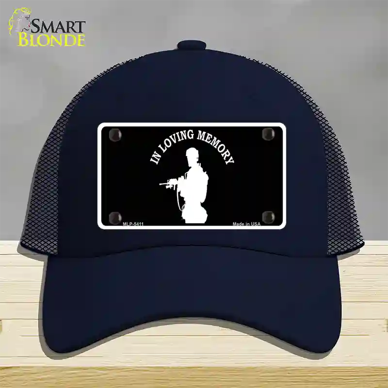 In Loving Memory Standing Novelty License Plate Hat Mesh / Navy