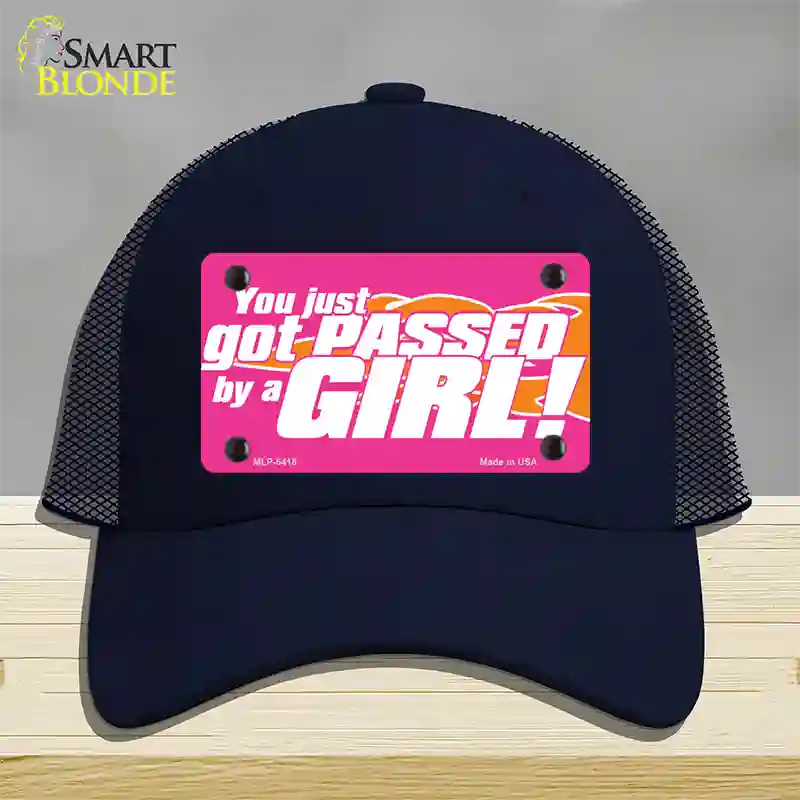 Got Passed By A Girl Novelty License Plate Hat Mesh / Navy