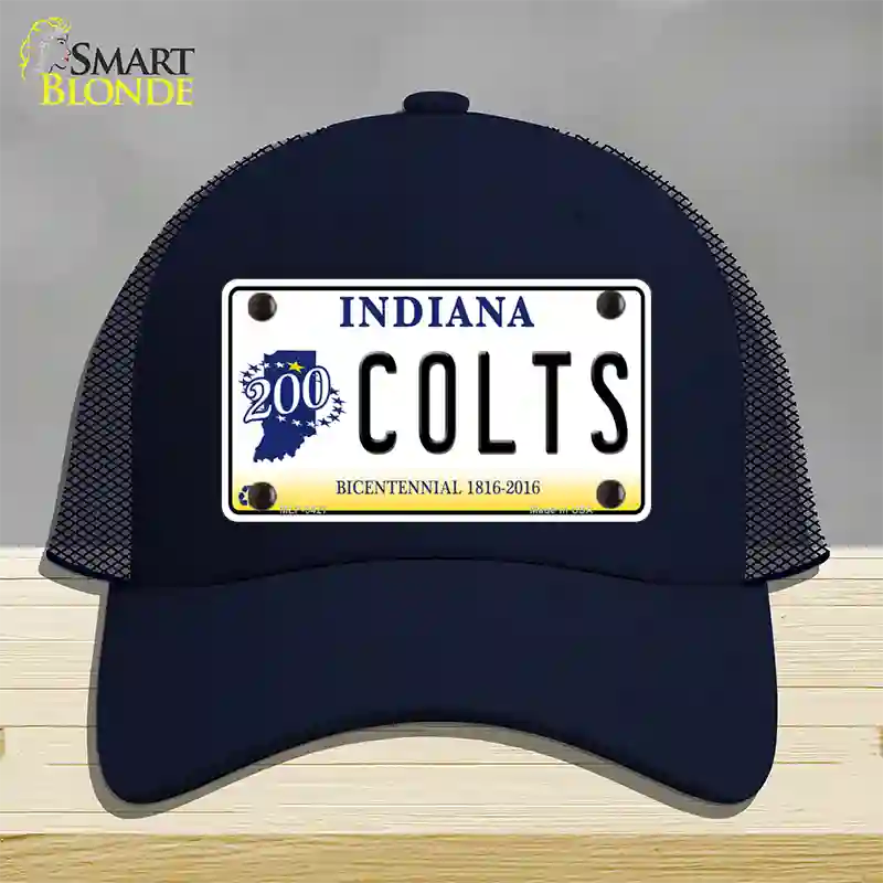 Colts Indiana Bicentennial Novelty License Plate Hat Mesh / Navy