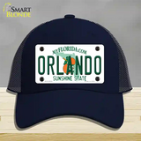 Orlando Florida Novelty License Plate Hat Mesh / Navy