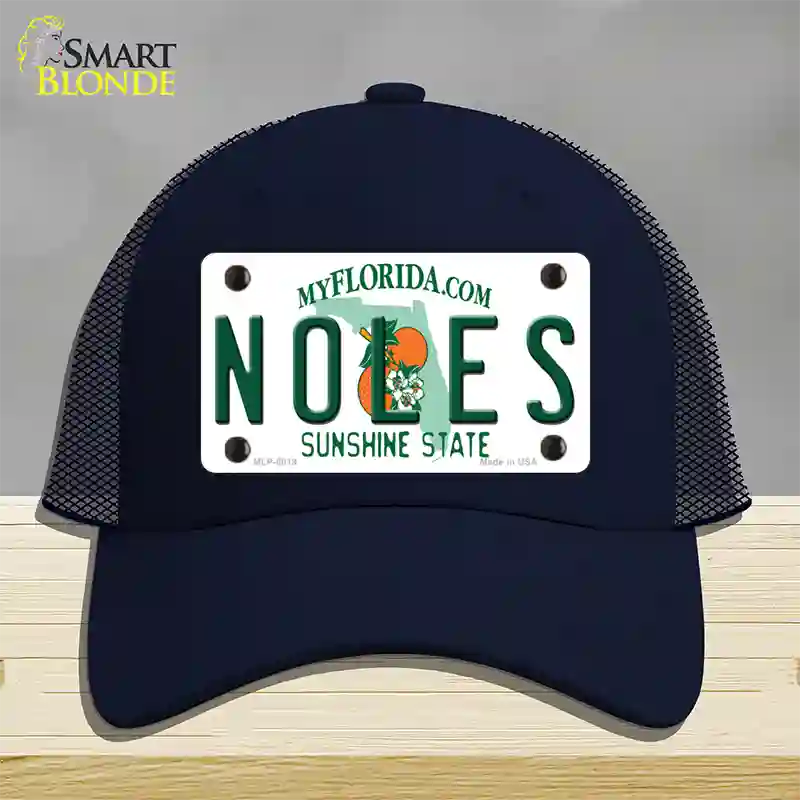 Noles Florida Novelty License Plate Hat Mesh / Navy