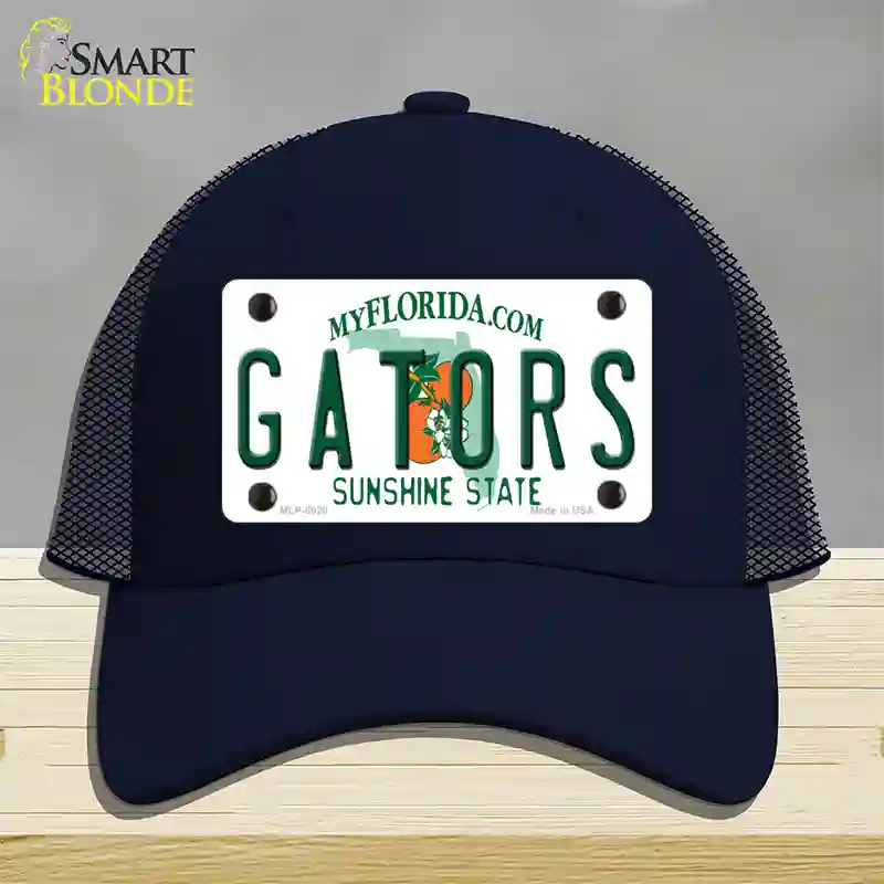 Gators Florida Novelty License Plate Hat Mesh / Navy