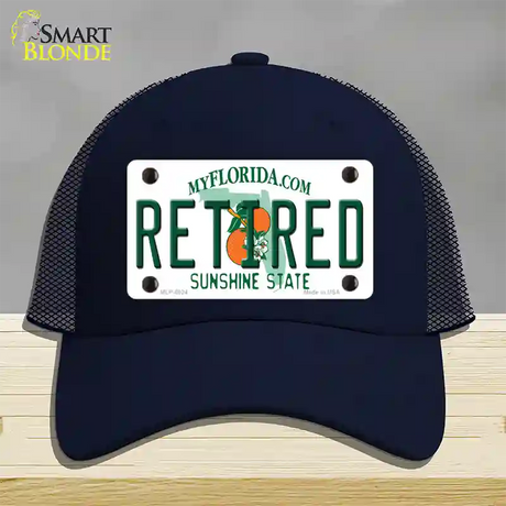 Retired Florida Novelty License Plate Hat Mesh / Navy