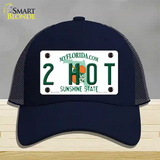 2 Hot Florida Novelty License Plate Hat Mesh / Navy