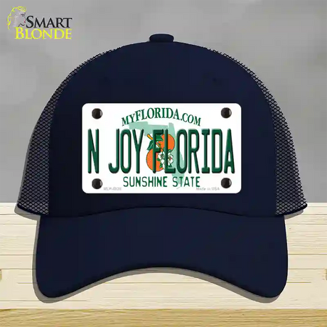 N Joy Florida Novelty License Plate Hat Mesh / Navy