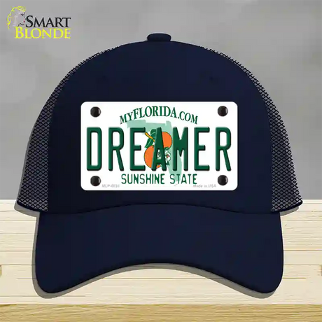 Dreamer Florida Novelty License Plate Hat Mesh / Navy