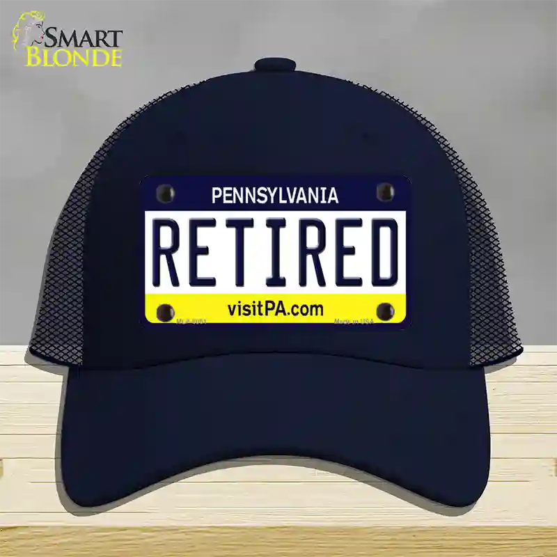 Retired Pennsylvania State Novelty License Plate Hat Mesh / Navy
