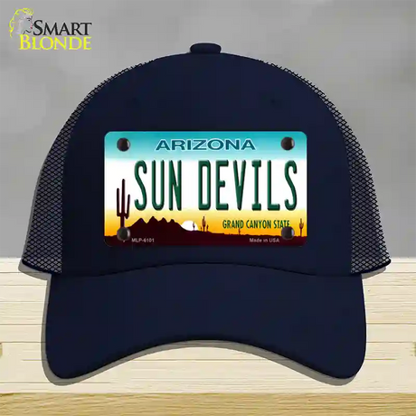 Arizona Sun Devils Novelty License Plate Hat Mesh / Navy