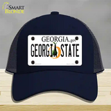 Georgia State Novelty License Plate Hat Mesh / Navy