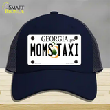 Moms Taxi Georgia Novelty License Plate Hat Mesh / Navy