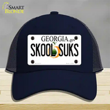 Skool Suks Georgia Novelty License Plate Hat Mesh / Navy