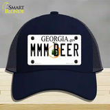 MMM Beer Georgia Novelty License Plate Hat Mesh / Navy