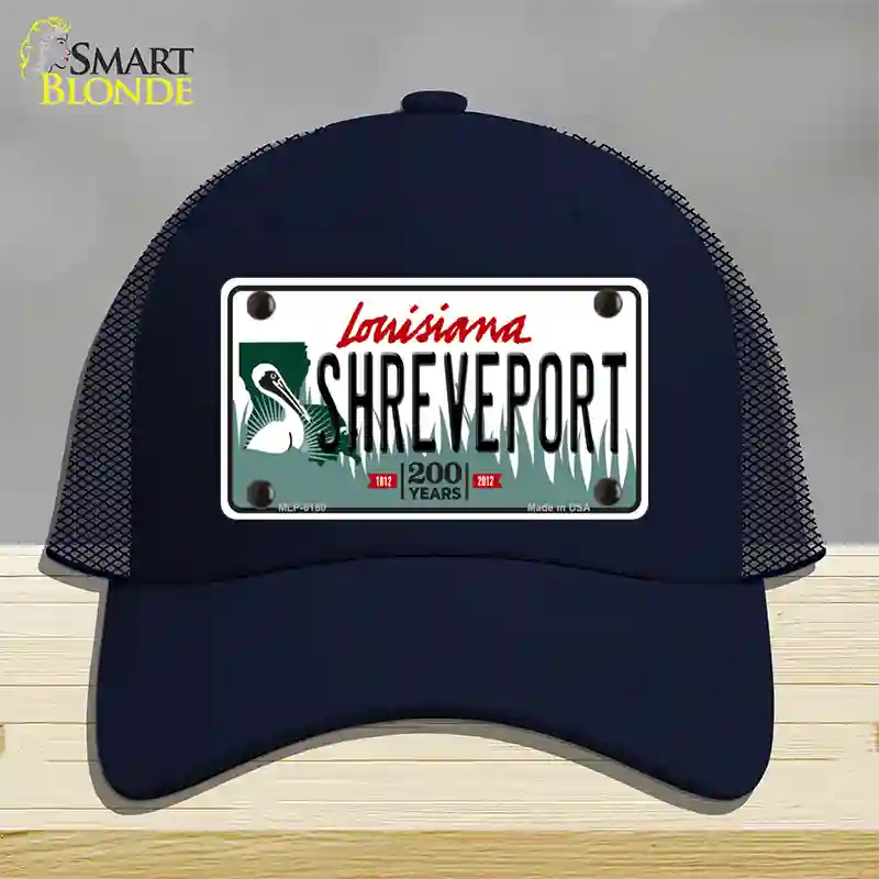 Shreveport Louisiana Novelty License Plate Hat Mesh / Navy