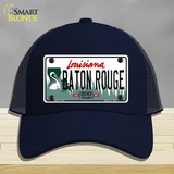 Baton Rouge Louisiana Novelty License Plate Hat Mesh / Navy