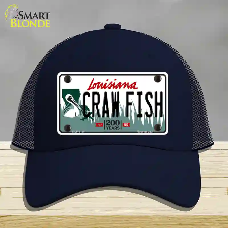 Craw Fish Louisiana Novelty License Plate Hat Mesh / Navy