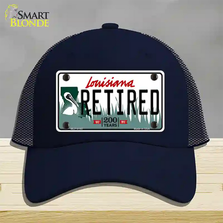 Retired Louisiana Novelty License Plate Hat Mesh / Navy