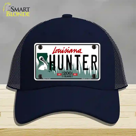 Hunter Louisiana Novelty License Plate Hat Mesh / Navy