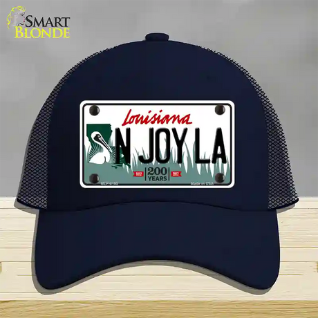 N Joy La Louisiana Novelty License Plate Hat Mesh / Navy