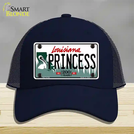 Princess Louisiana Novelty License Plate Hat Mesh / Navy