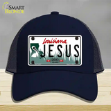 Jesus Louisiana Novelty License Plate Hat Mesh / Navy