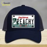 Peachy Louisiana Novelty License Plate Hat Mesh / Navy