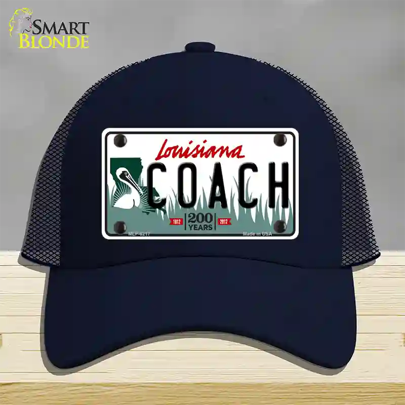 Coach Louisiana Novelty License Plate Hat Mesh / Navy