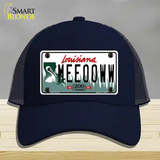 Meeooww Louisiana Novelty License Plate Hat Mesh / Navy