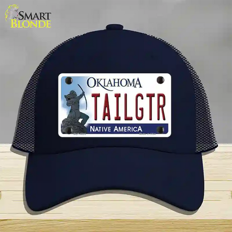 Tailgtr Oklahoma Novelty License Plate Hat Mesh / Navy