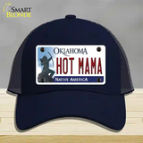 Hot Mama Oklahoma Novelty License Plate Hat Mesh / Navy