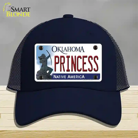 Princess Oklahoma Novelty License Plate Hat Mesh / Navy