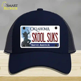 Skool Suks Oklahoma Novelty License Plate Hat Mesh / Navy