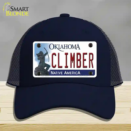 Climber Oklahoma Novelty License Plate Hat Mesh / Navy