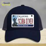 Scuba Diver Oklahoma Novelty License Plate Hat Mesh / Navy