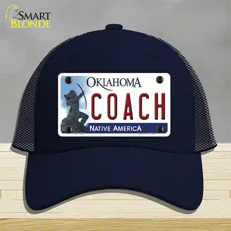 Coach Oklahoma Novelty License Plate Hat Mesh / Navy