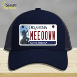 Meeooww Oklahoma Novelty License Plate Hat Mesh / Navy